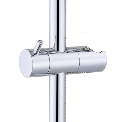Chrome Round Shower Set Slider with Shower Head and Rain Head-- Clearance - Image 2