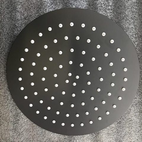 Bathroom Black Round Shower Rain Set Slider with 2-functional Shower Head and Rain Head - Image 4