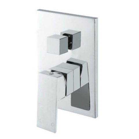 Shower Mixer Divider Square Chrome - Image 1
