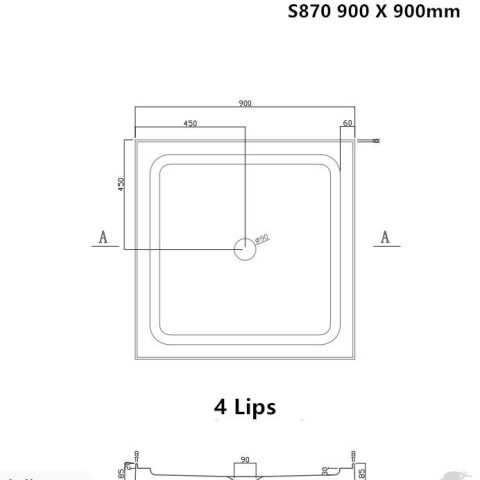 Framed Alcove Enclosure shower glass 900dx900wx900dmm 3 Sided  Swing Door  Door+Tray+Liner - Image 8