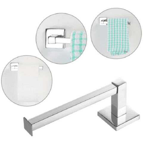 Matte Black Towel Rail Squre - Image 4