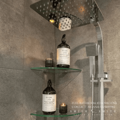 Corner Glass shelve Curved 230Wx230Wx8T - Image 3