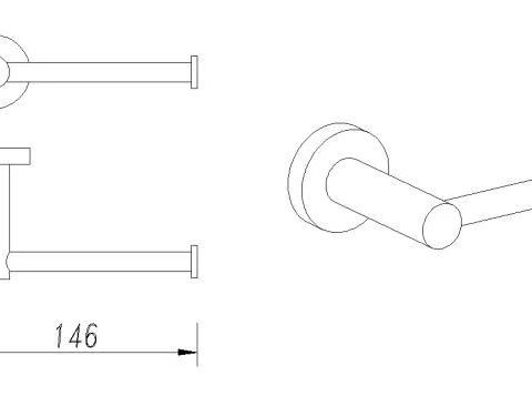 Round Toilet Roll Holder - Chrome - Image 3