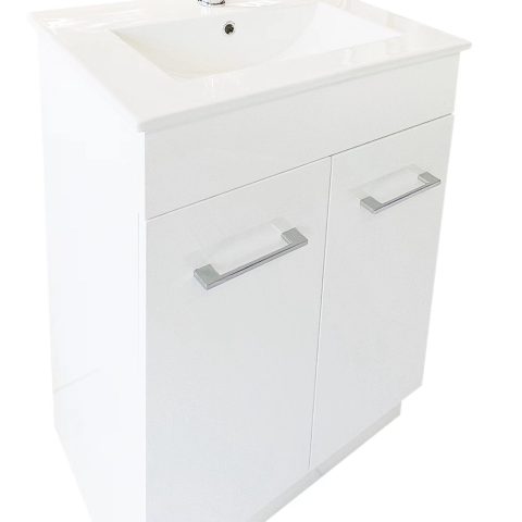 Avalon 600mm Premium Plywood Floor-Standing Vanity - Gloss White - Image 5