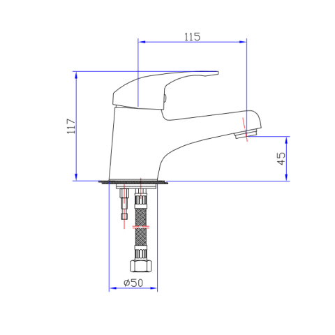 Classic Curve Basin Mixer - Polished Chrome - Image 3