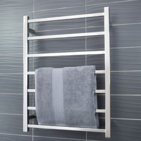 7 Bar Square Profile Heated Towel Rail – Chrome - Image 3
