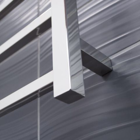 7 Bar Square Profile Heated Towel Rail - Chrome - Image 2