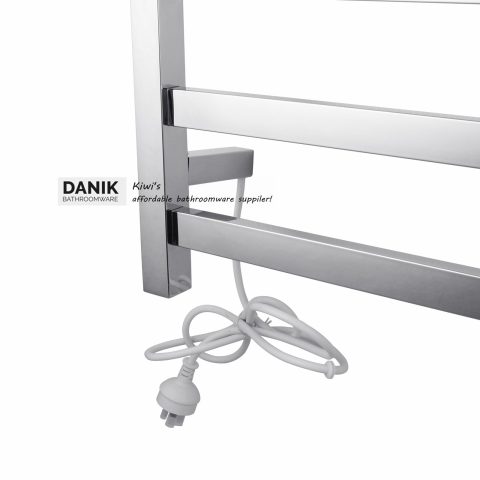 7 Bar Square Profile Heated Towel Rail - Chrome - Image 3