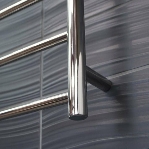 9 Bar Round Profile Heated Towel Rail – Chrome - Image 4