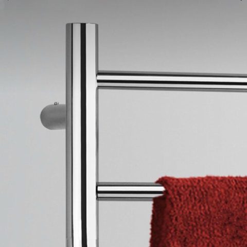 9 Bar Round Profile Heated Towel Rail – Chrome - Image 3