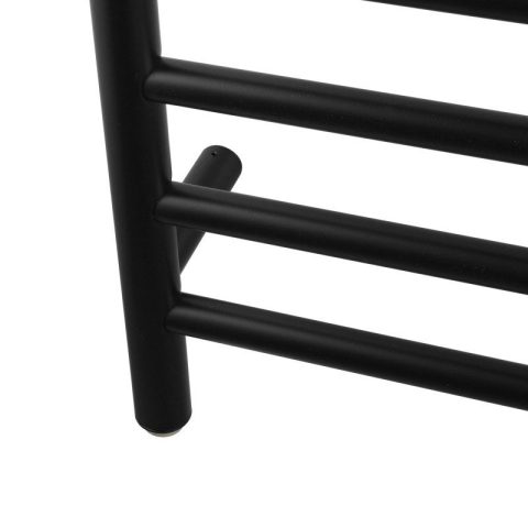 7 Bar Round Profile Heated Towel Rail – Matte Black - Image 3