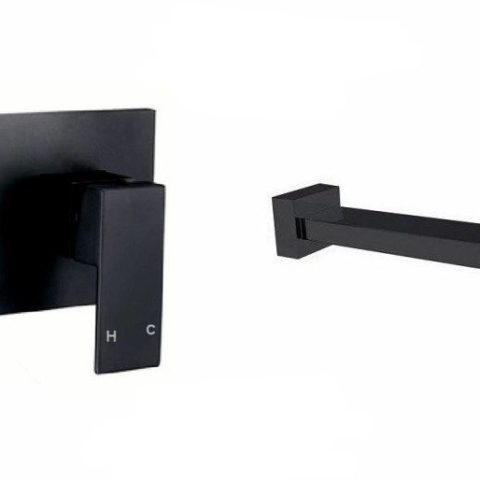 Black Square Mixer & Spout Combo - Image 1