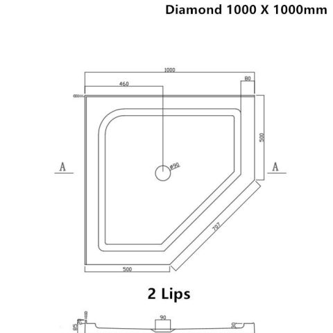 Frameless Angle 1000wmm Shower Glass - Image 11