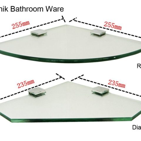 Corner Glass shelve Curved 230Wx230Wx8T - Image 4