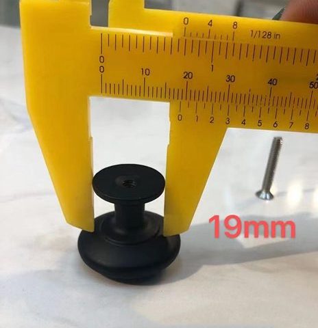 Knobs Door handle Set of TWO Matte Black Solid Brass - Image 7