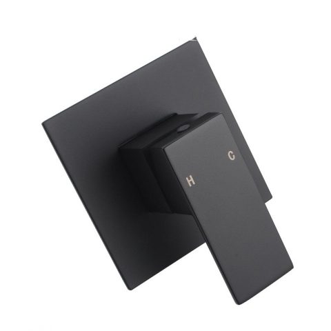 Shower Slider With Shower Mixer Unit Square Matte Black - Image 2