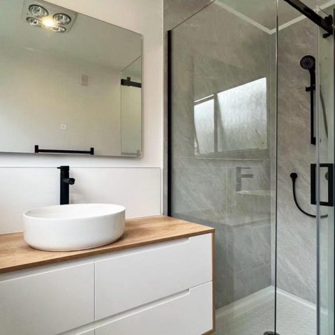 Frameless Shower Glass 1200w x 800dmm Rectangle Sliding Door Matte Black Nano Coating - Image 2
