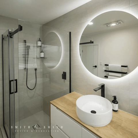 ORA Frameless Round Back-Lit LED Mirror – 800mm - Image 8