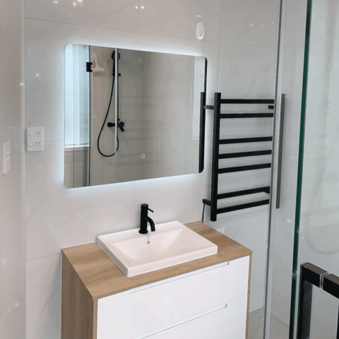 LINA Frameless Rectangle Back-Lit LED Mirror – 750x900mm - Image 3