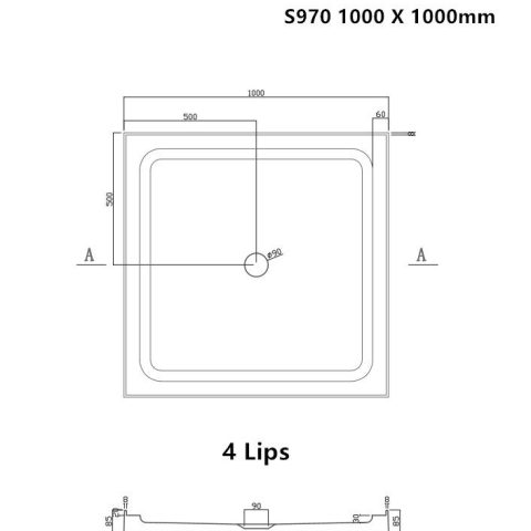 Framed Alcove 1000wmm Shower 3 Side Swing Door Inc Liner Tray - Image 9