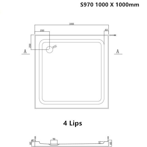 Framed Alcove 1000wmm Shower 3 Side Swing Door Inc Liner Tray - Image 10