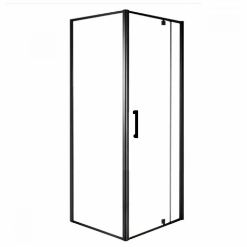 Framed 900wx900dmm Shower Swing Door Square Matte Black Inc Glass+Tray+Liner - Image 6