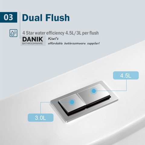 Back to Wall Toilet Suite – Vortex Flush with Nano Glaze - Image 11