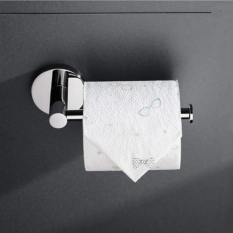 Round Toilet Roll Holder - Chrome - Image 2