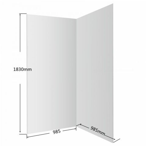 Framed Diamond 1000wmm Shower Box Inc Glass Tray and Wall Liner - Image 8