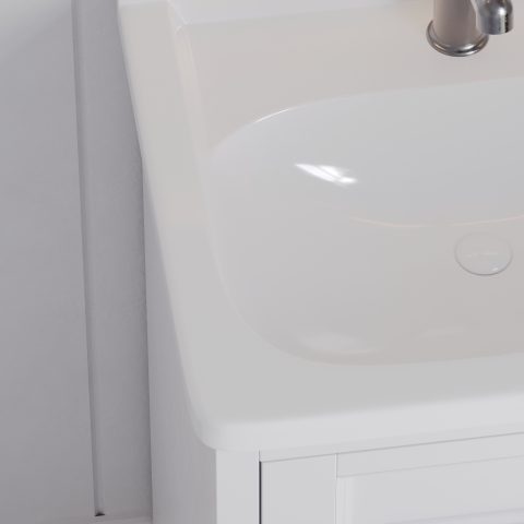 Burlington 520mm Solid Wood Floor-Standing Vanity – Hampton Series – Matte White - Image 6