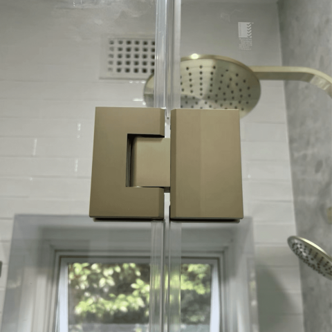 Frameless Shower Box 1200wx800dmm Rectangle  Brushed Gold - Image 16