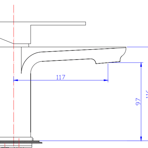 Modern Soft-Square Basin Mixer – Brushed Nickel - Image 2