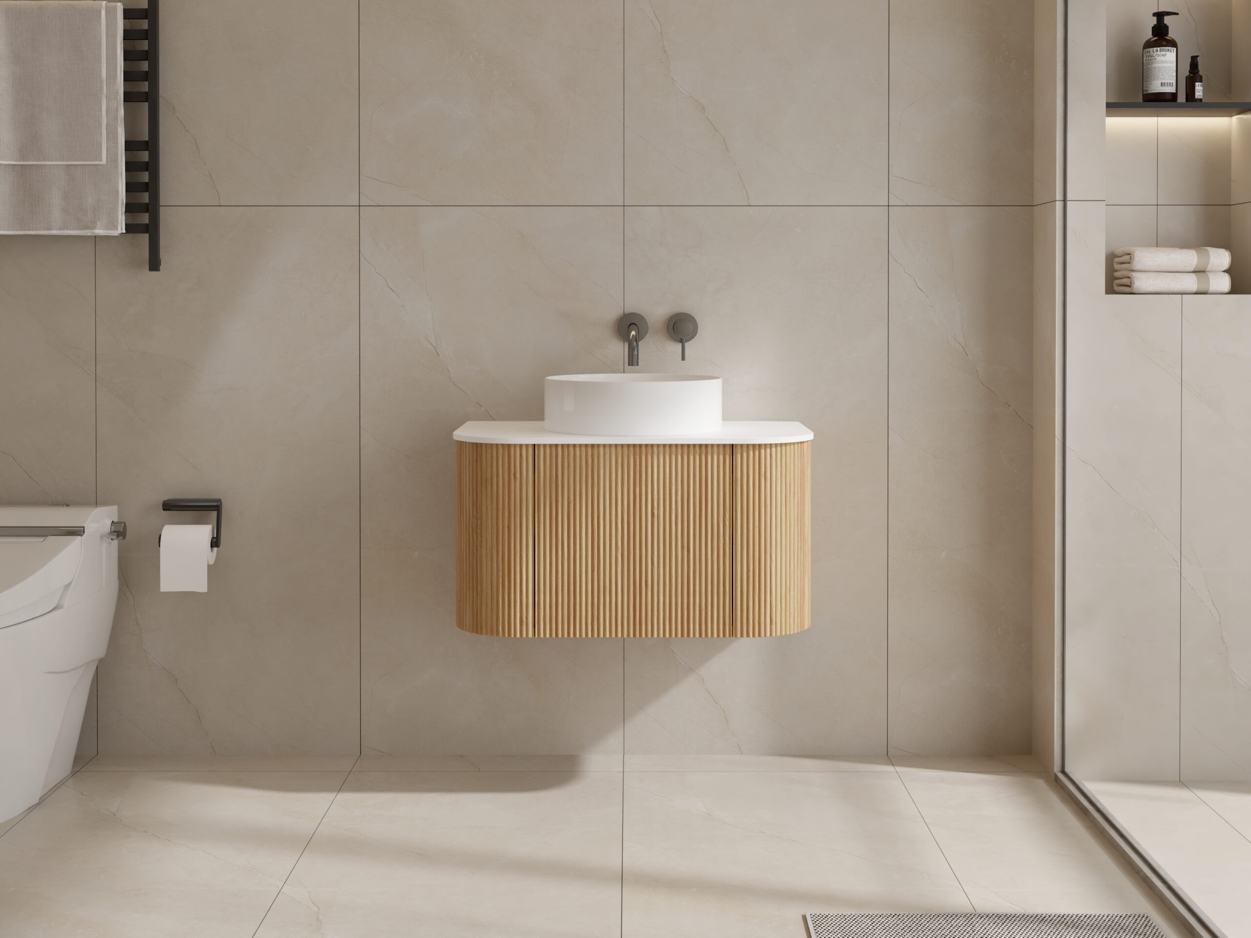 Buy Solid Wood Wall-hung Vanity 600mm in NZ - | Danik Bathroom