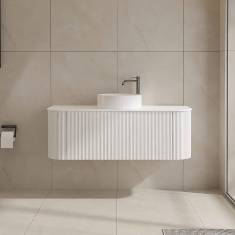 Haven 1200mm Wall-Hung Vanity - Matte White - Image 7