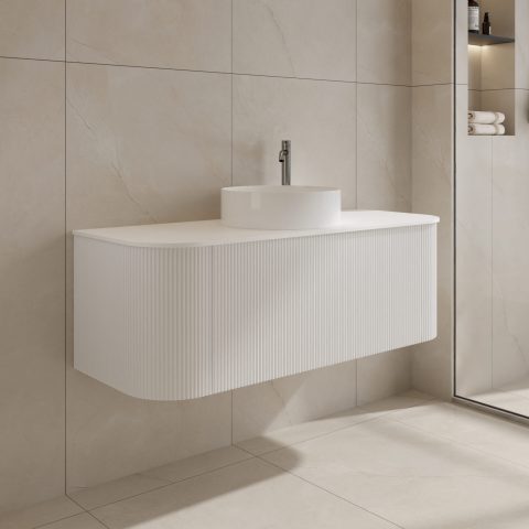 Haven 1200mm Wall-Hung Vanity - Matte White - Image 9