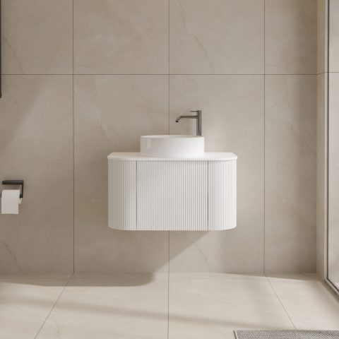 Haven 750mm Wall-Hung Vanity - Matte White - Image 7