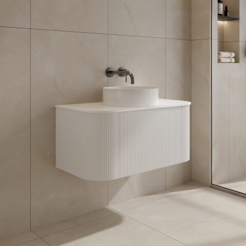 Haven 900mm Wall-Hung Vanity - Matte White - Image 9