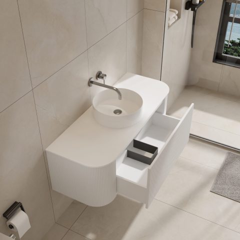 Haven 1200mm Wall-Hung Vanity - Matte White - Image 10