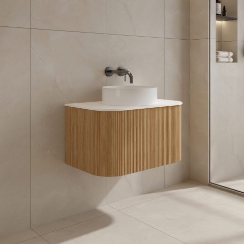 Haven 750mm Wall-Hung Vanity - Acacia - Image 2