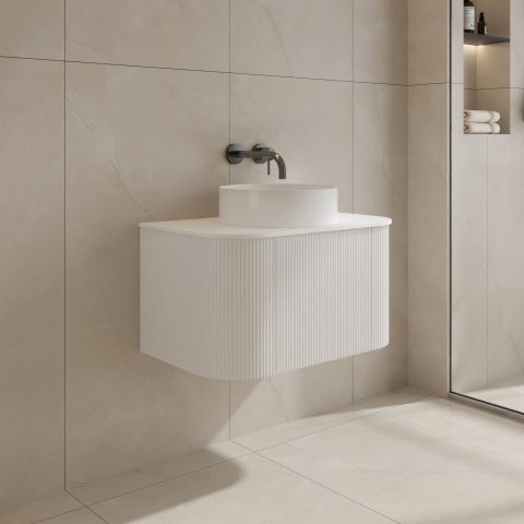 Haven 750mm Wall-Hung Vanity - Matte White - Image 4