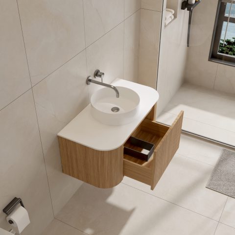 Haven 900mm Wall-Hung Vanity - Acacia - Image 6
