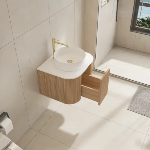 Haven 600mm Wall-Hung Vanity - Acacia - Image 5