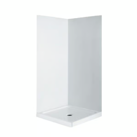 Claro 900x900mm Frameless Shower Box Kit – Square – Swing Door – Includes Tray & Wall Liner – Gun Metal - Image 4