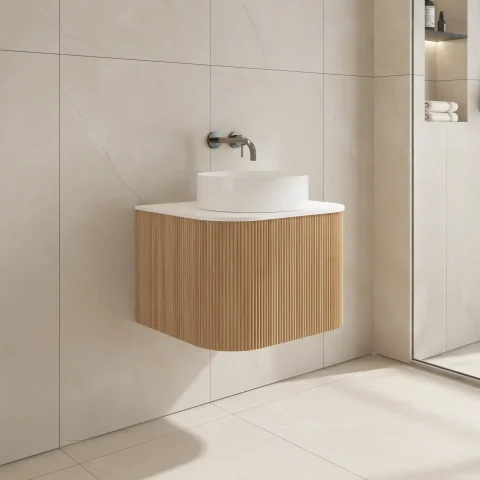 Haven 600mm Wall-Hung Vanity - Acacia - Image 3