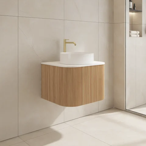 Haven 600mm Wall-Hung Vanity - Acacia - Image 4