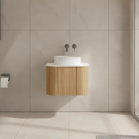 Haven 600mm Wall-Hung Vanity - Acacia - Image 2