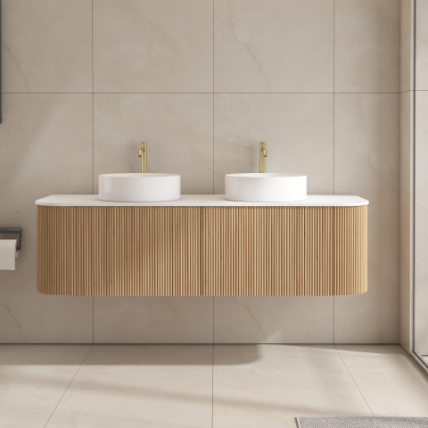 Haven 1500mm Wall-Hung Vanity - Acacia - Image 3