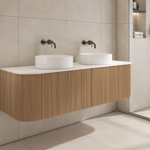Haven 1500mm Wall-Hung Vanity - Acacia - Image 2