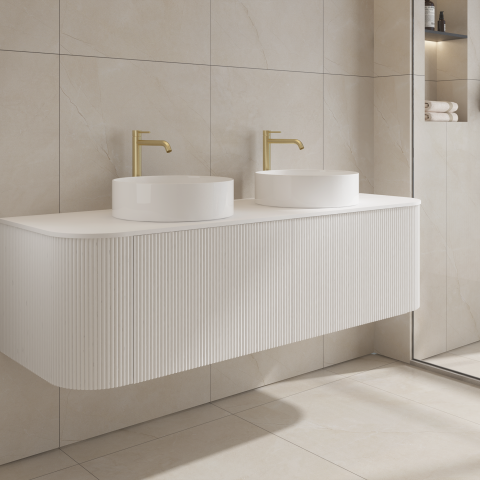 Haven 1500mm Wall-Hung Vanity - Matte White - Image 4