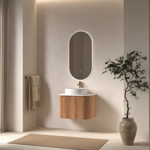 Haven 600mm Wall-Hung Vanity - Acacia - Image 3